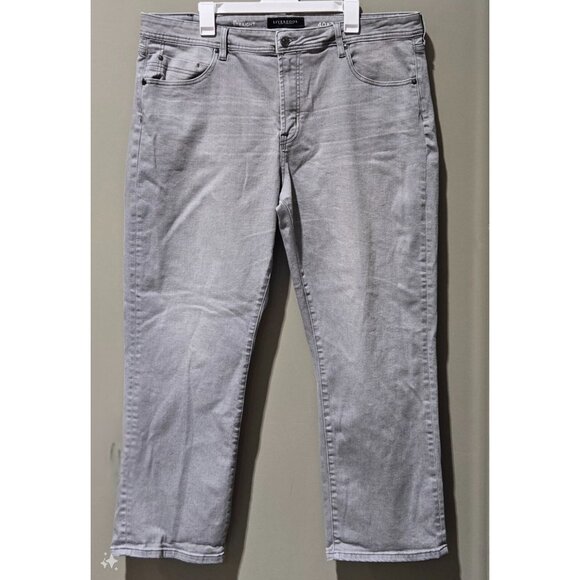 Liverpool Light Gray Relaxed Fit Straight Leg Denim Jeans -- Men's Size 40 x 30 - Picture 1 of 6